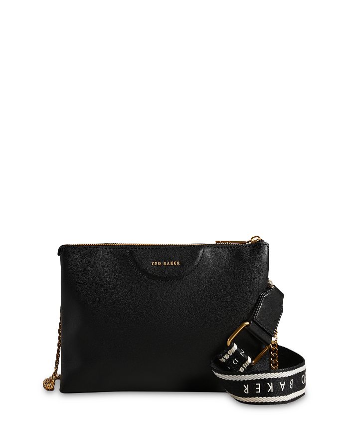 Comprar Ted Baker Webbing Leather Half Moon Crossbody Bag, Bolsa Para Mujer, Black? Comparar En