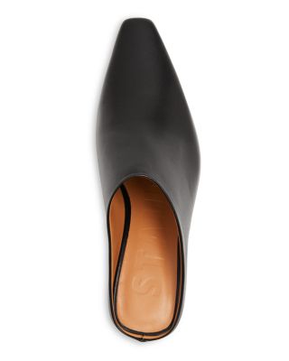Women&#39;s Wally Leather Mid Heel Mules