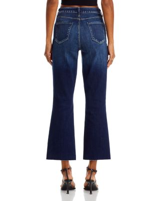 Kendra High Rise Cropped Flare Jeans in Columbia