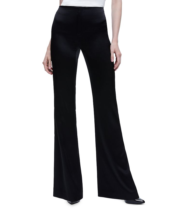 Alice and Olivia Fitted Flare Leg Pants | Bloomingdale's