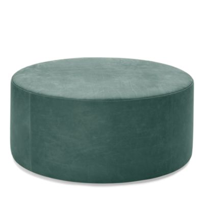 Frisco Leather Round Ottoman