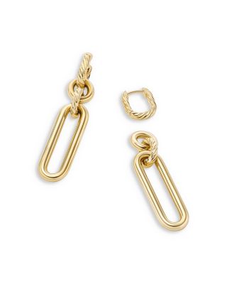 18K Yellow Gold Lexington Double Link Drop Earrings