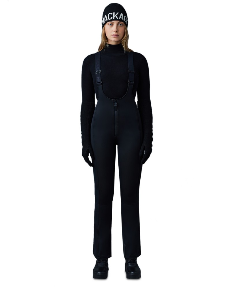 Mackage Gia Ski Suspender Bib Pants in Black