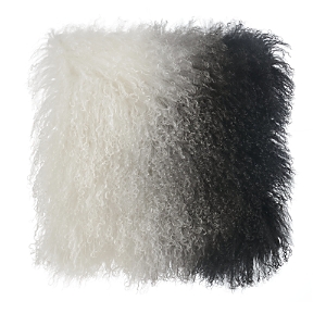 Tov Furniture Tibetan Gradient Sheep Pillow In White/black