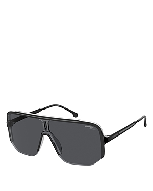 Carrera Aviator Shield Sunglasses, 99mm In Black/gray Solid