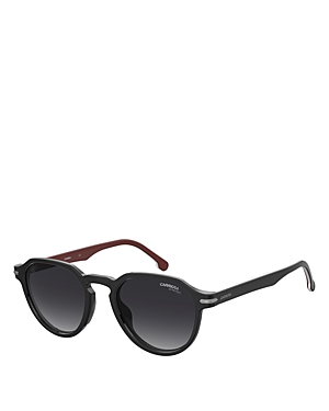Carrera Round Sunglasses, 50mm In Black/gray Gradient