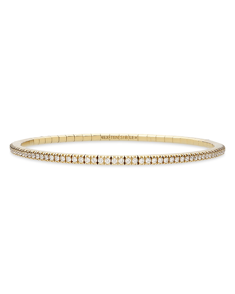 Ex-tensible 18k Yellow Gold Stretch Diamond Tennis Bracelet In Gold