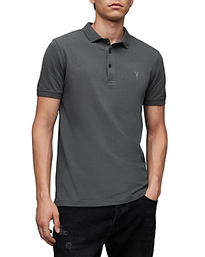 Allsaints Reform Cotton Polo Shirt In Static Grey