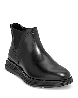 Cole Haan Men's Riginalgrand Ultra Pull On Chelsea Boots In Black/pavement