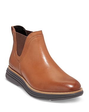Shop Cole Haan Men's Riginalgrand Ultra Pull On Chelsea Boots In British Tan