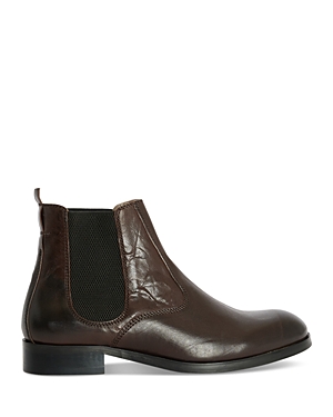 Shop Allsaints Men's Gus Pull On Chelsea Boots In Brown