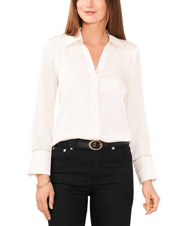 VINCE CAMUTO Collared Pullover Blouse | Bloomingdale's