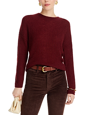 Madewell Ribbed Crewneck Sweater In Cabernet