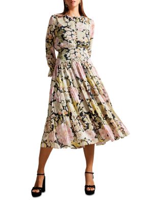 Ted Baker Adeliaa Button Up Tiered Midi Dress | Bloomingdale's
