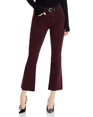 Shop Ag Farrah Boot Crop Jeans In Hi-white Pinot Noir