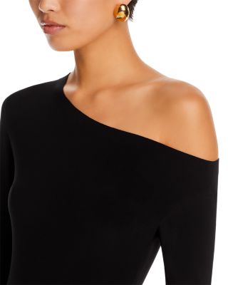 Asymmetric Side Slit Midi Dress