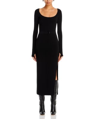 Long Sleeve Side Slit Gown