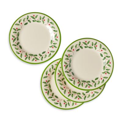 Holiday 4 Piece Melamine Accent Plate Set