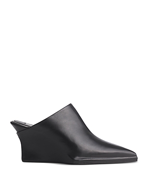 Rag & Bone Eclipse Leather Wedge Mules In Black