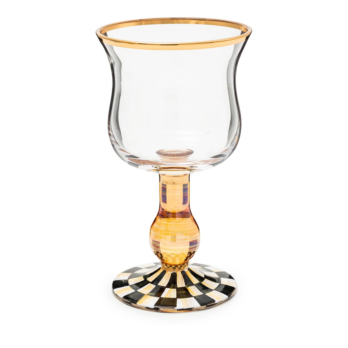 Mackenzie-childs Mackenzie-Childs Courtly Check Wine Glass