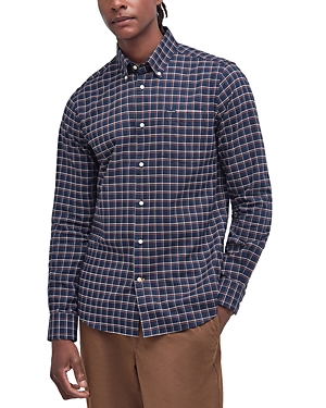 Shop Barbour Harthope Cotton Tailored Fit Button Down Shirt In Navy