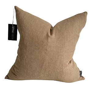 Modish Decor Pillows Linen Pillow Cover, 18 X 18 In Khaki