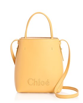 Mony Leather Clutch in Yellow - Chloe
