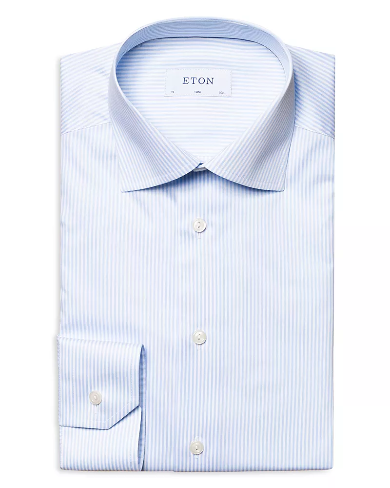 Eton Contemporary Fit Bengal Stripe Dress Shirt