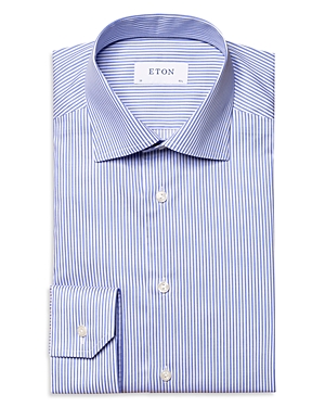 Shop Eton Contemporary Fit Bengal Stripe Dress Shirt In Blue