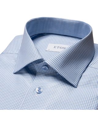 Contemporary Fit Micro Check Textured Cotton-Tencel&reg; Dress Shirt