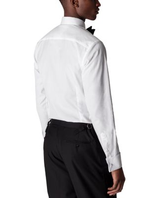 Contemporary Fit White Piqu&eacute; Formal Shirt