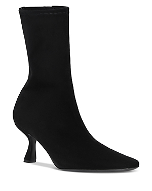 Shop Loeffler Randall Women's Tatum Pointed Toe Mid Heel Booties In Black