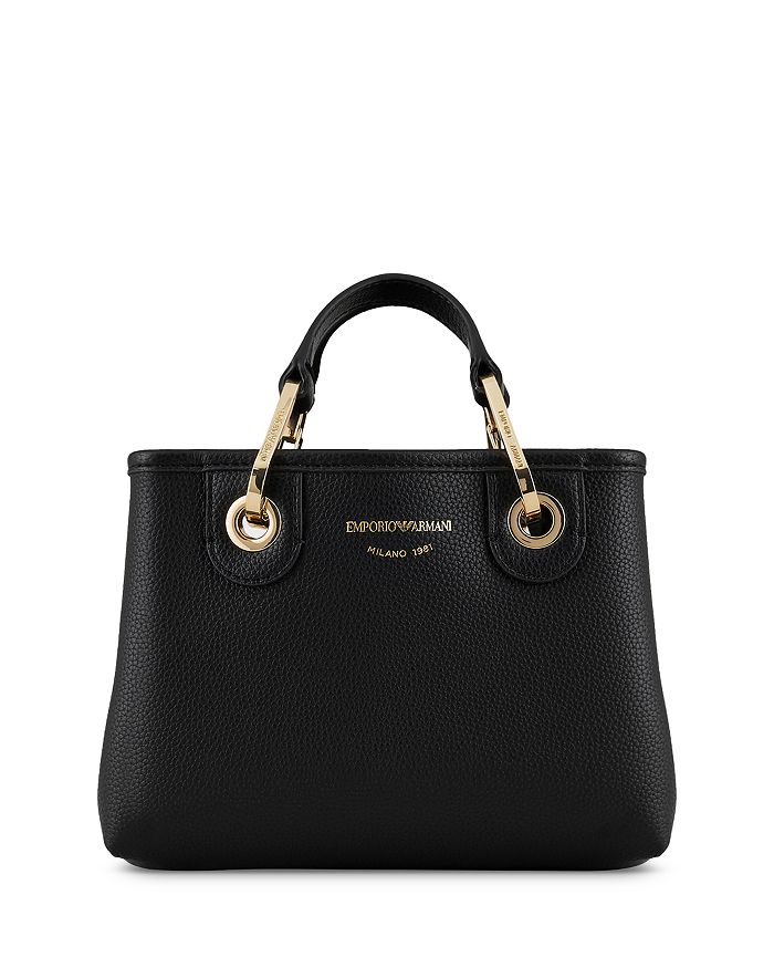 Emporio Armani MyEA Mini Black Shopper Tote Bag | Bloomingdale's