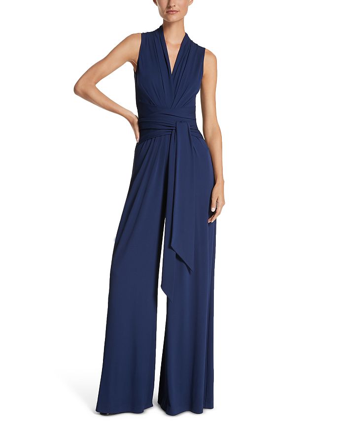 Michael Kors Collection Jersey Tie Waist Jumpsuit Bloomingdale s