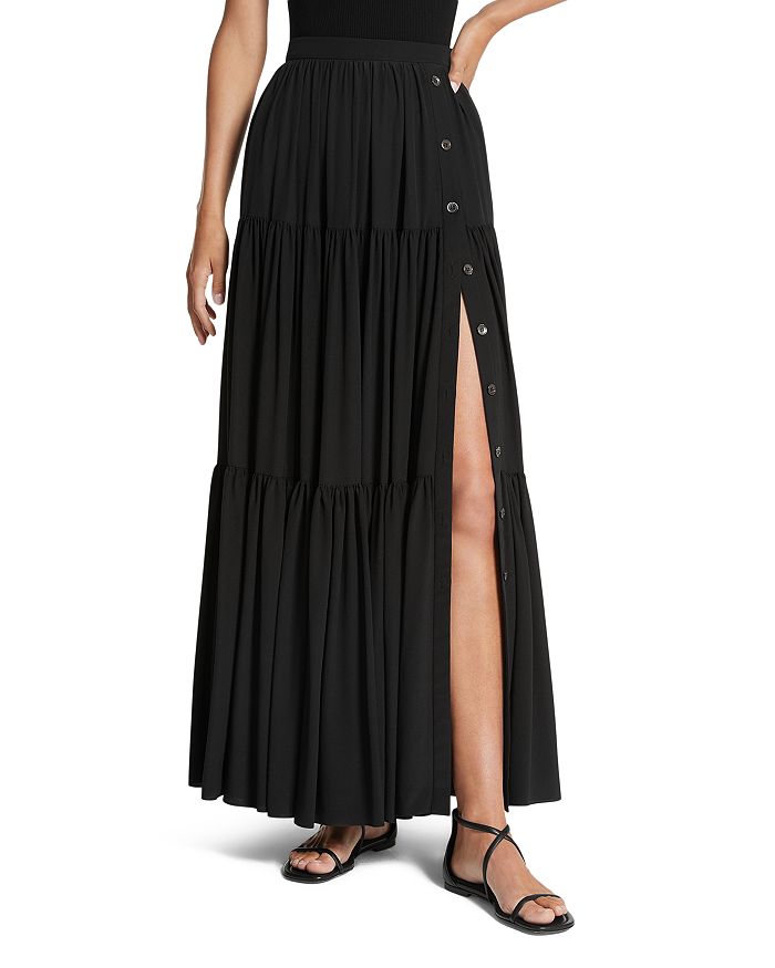 Michael Kors Collection Silk Tiered Maxi Skirt Bloomingdale s