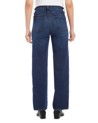 Mid Rise Wide Leg Jeans in Denim