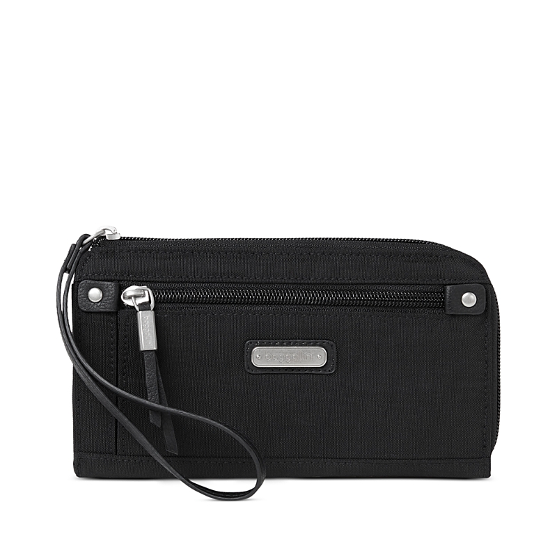 Baggallini Zip Around Rfid Wallet Wristlet In Black
