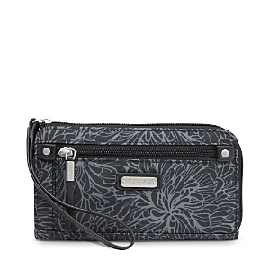 Baggallini Zip Around Wallet In Midnight Blossom Print