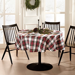 Elrene Home Fashions Christmas Classic Holiday Plaid Cotton Tablecloth, 70 Round In Multi
