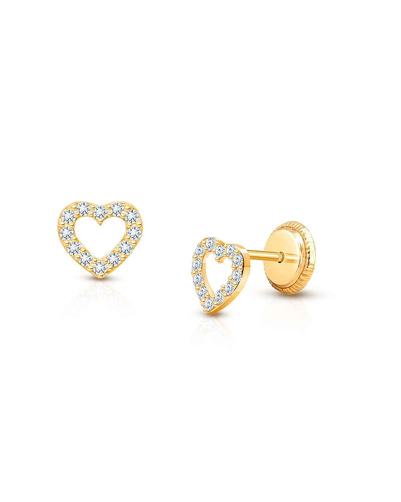 Tiny Blessings Tiny Blessings Children's 14K Gold Love of Mine Studs Girls' Screw Back Earrings