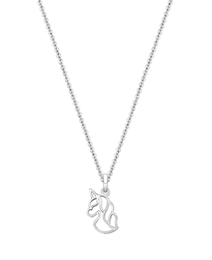 Tiny Blessings Girls' 14k Gold Unicorn Dreams 13-14 Necklace - Baby, Little Kid, Big Kid In 14k White Gold