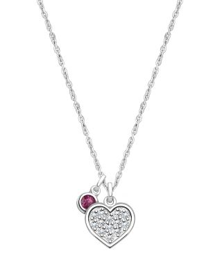 Tiny Blessings Girl's Sterling Silver Oh So Loved Birthstone 12 - 14 Necklace - Little Kid, Big Kid