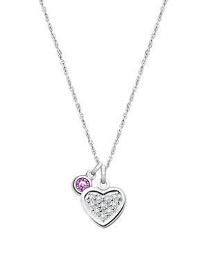 Tiny Blessings Girls' Sterling Silver Oh So Loved Birthstone 13-14 Necklace - Baby, Little Kid, Big Kid In February