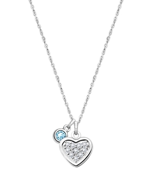 Tiny Blessings Kids' Children's Sterling Silver Oh So Loved Birthstone Girls' 12-14 Necklace In March