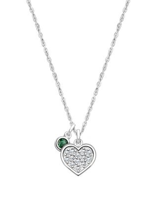 Tiny Blessings Girl's Sterling Silver Oh So Loved Birthstone 12 - 14 Necklace - Little Kid, Big Kid