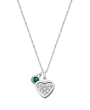 Tiny Blessings Girls' Sterling Silver Oh So Loved Birthstone 13-14 Necklace - Baby, Little Kid, Big Kid In May