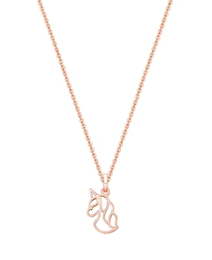 Tiny Blessings Girls' 14k Gold Unicorn Dreams 13-14 Necklace - Baby, Little Kid, Big Kid In 14k Rose Gold