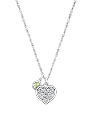 Tiny Blessings Girl's Sterling Silver Oh So Loved Birthstone 12 - 14 Necklace - Little Kid, Big Kid