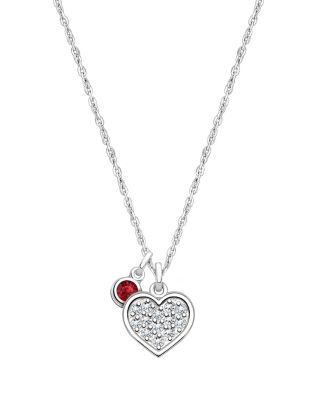 Tiny Blessings Girl's Sterling Silver Oh So Loved Birthstone 12 - 14 Necklace - Little Kid, Big Kid