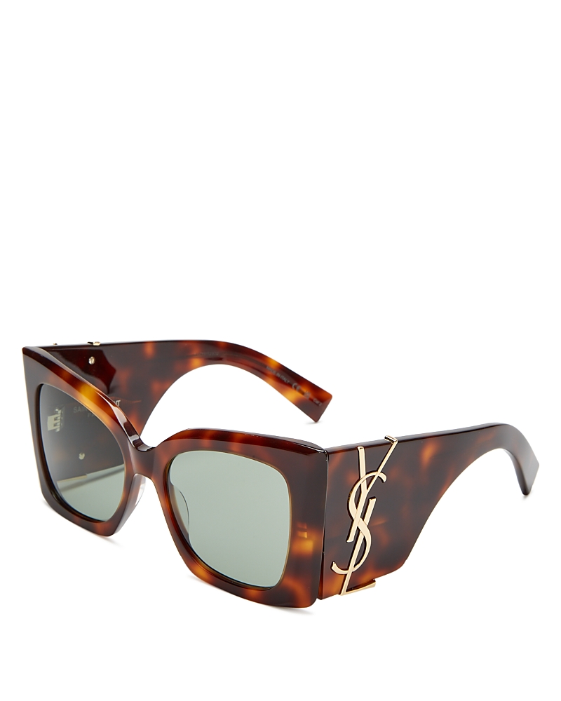 Saint Laurent Blaze Monogram Cat Eye Sunglasses, 54mm